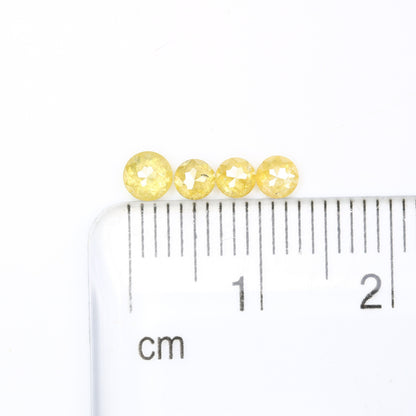 0.74 CT Yellow Round Rose Cut Natural Real Loose Diamonds For Eternity Band ll Gift For Best Friend ll Gift For Girlfriend ll Gift For Wife