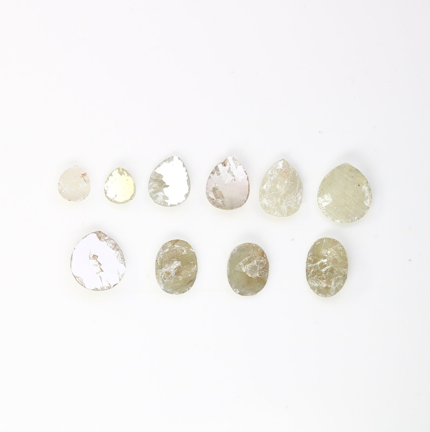 10 pcs Loose Grey Rose Cut Rustic Diamond For RingFor Gold Ring Diamonds