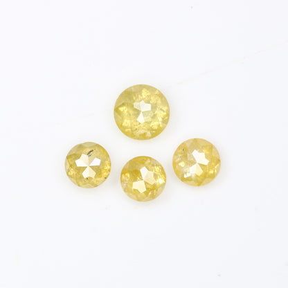0.74 CT Yellow Round Rose Cut Natural Real Loose Diamonds For Eternity Band ll Gift For Best Friend ll Gift For Girlfriend ll Gift For Wife