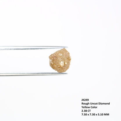 2.38 CT Natural Rough Yellow Diamond | Raw Conflict Diamond | Raw Loose Diamond For Ring | Raw Uncut Diamond | Rough Diamond Jewelry Gift