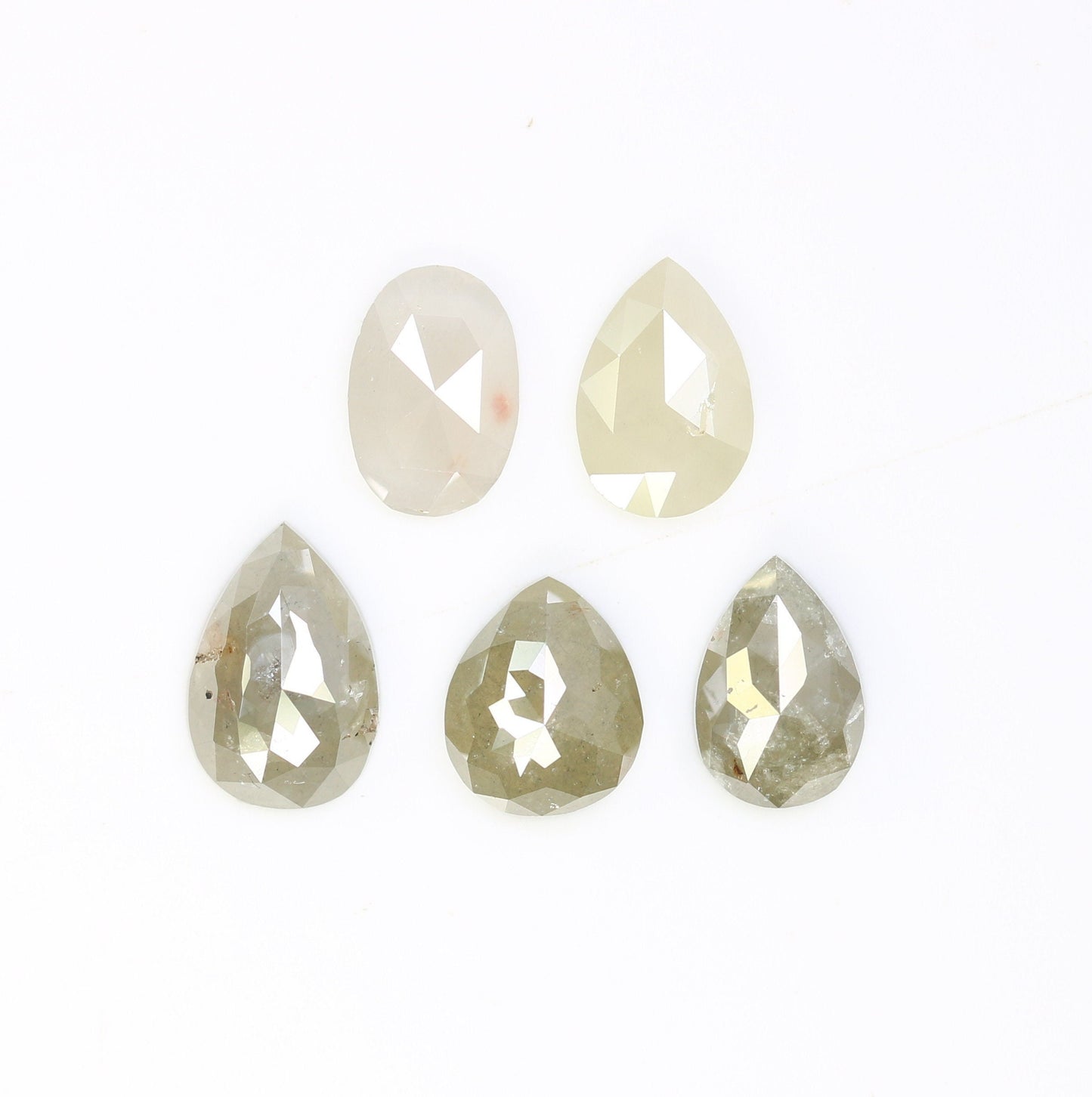 2.06 CT Pear Shaped Salt and Pepper Natural Diamond for Engagement Ring | Wedding Ring | Unique Loose Diamond for Gold Ring Jewelry