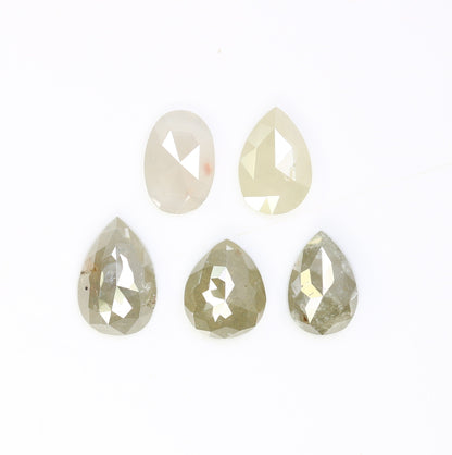 2.06 CT Pear Shaped Salt and Pepper Natural Diamond for Engagement Ring | Wedding Ring | Unique Loose Diamond for Gold Ring Jewelry