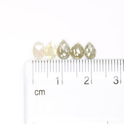 2.06 CT Pear Shaped Salt and Pepper Natural Diamond for Engagement Ring | Wedding Ring | Unique Loose Diamond for Gold Ring Jewelry
