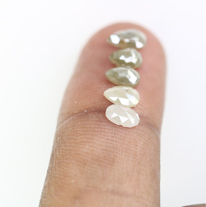 2.06 CT Pear Shaped Salt and Pepper Natural Diamond for Engagement Ring | Wedding Ring | Unique Loose Diamond for Gold Ring Jewelry