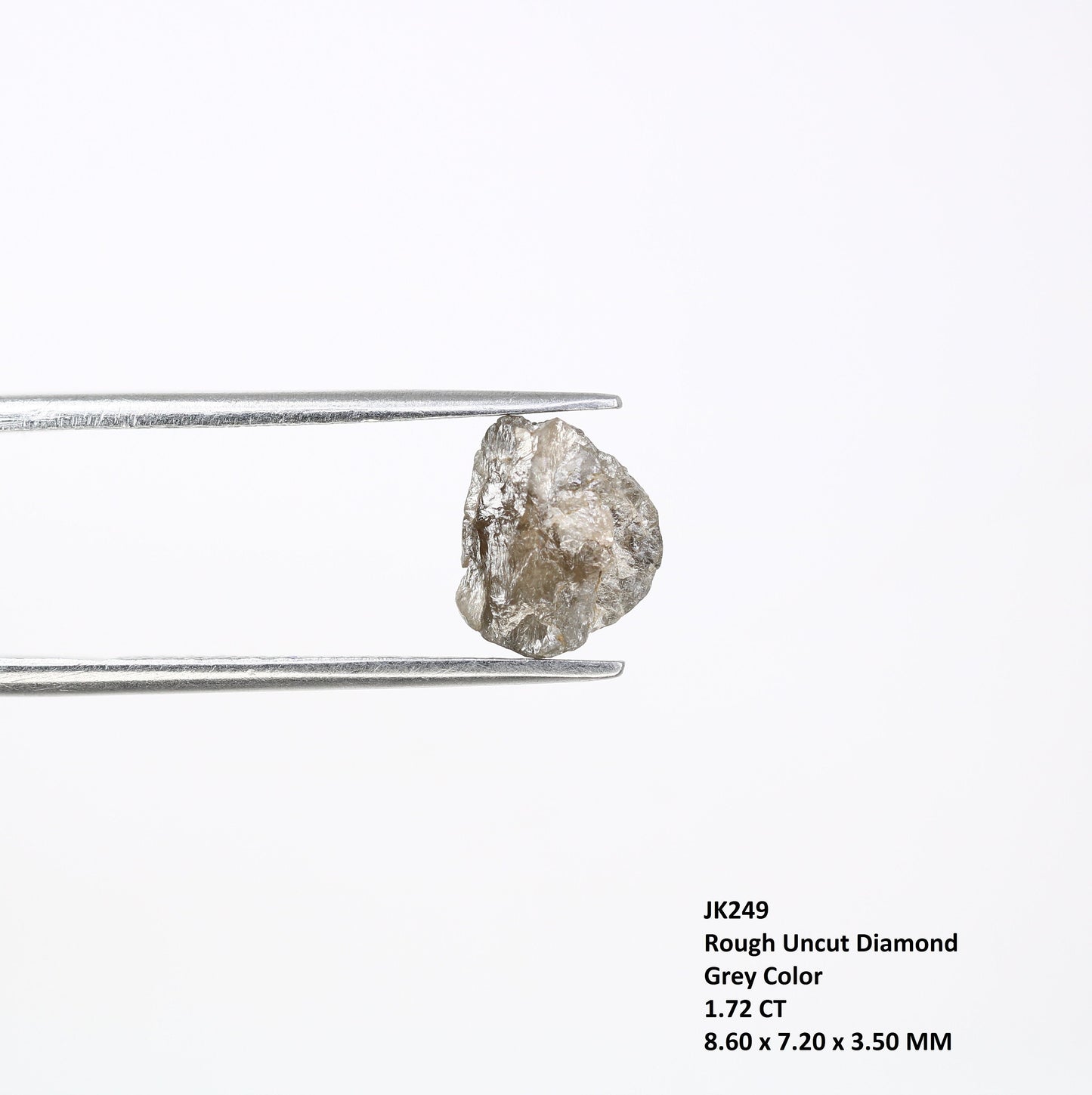1.72 CT Uncut Raw Salt and Pepper - Loose Rough Diamond - Raw Irregular Shape - Customize Jewelry - Sale Offer - Christmas Gift