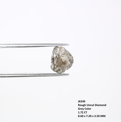 1.72 CT Uncut Raw Salt and Pepper - Loose Rough Diamond - Raw Irregular Shape - Customize Jewelry - Sale Offer - Christmas Gift