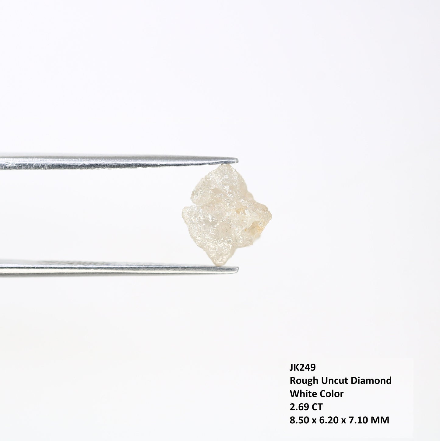 2.69 CT Natural Rough White Diamond | Raw Conflict Diamond | Raw Loose Diamond For Ring | Raw Uncut Diamond | Rough Diamond Jewelry Gift