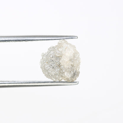 1.86 CT Grey Uncut Raw Salt and Pepper - Loose Rough Diamond - Raw Irregular Shape - Customize Jewelry - Sale Offer - Christmas Gift