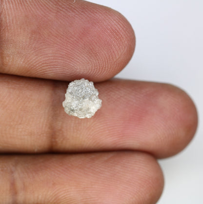 1.86 CT Grey Uncut Raw Salt and Pepper - Loose Rough Diamond - Raw Irregular Shape - Customize Jewelry - Sale Offer - Christmas Gift
