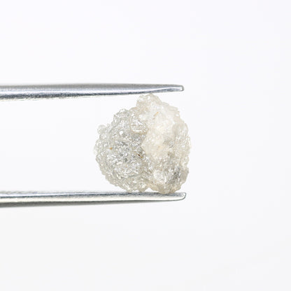 1.86 CT Grey Uncut Raw Salt and Pepper - Loose Rough Diamond - Raw Irregular Shape - Customize Jewelry - Sale Offer - Christmas Gift