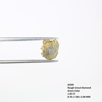 1.95 CT Yellow Uncut Raw Salt and Pepper - Loose Rough Diamond - Raw Irregular Shape - Customize Jewelry - Sale Offer - Christmas Gift
