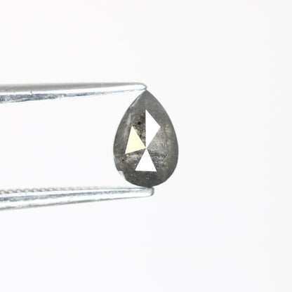 0.59 CT Salt And Pepper Diamond Pear Dainty RingFor Gold Ring Diamonds