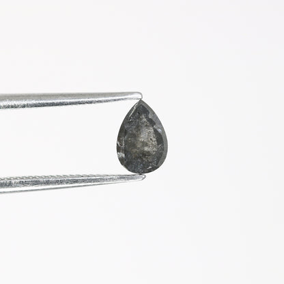 0.59 CT Salt And Pepper Diamond Pear Dainty RingFor Gold Ring Diamonds