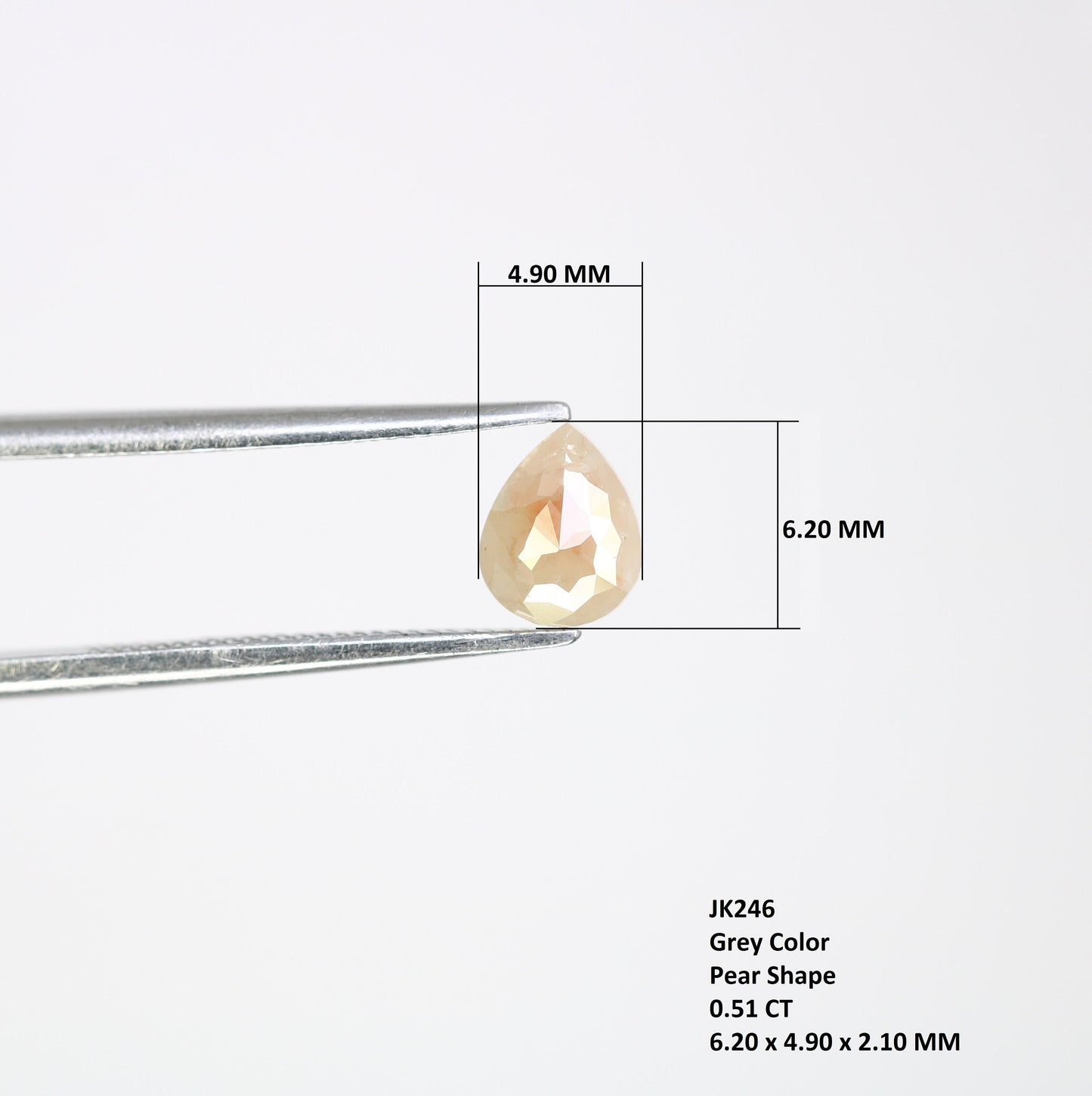 0.51 CT Pear Shape Diamond For Handmade RingFor Gold Ring Diamonds