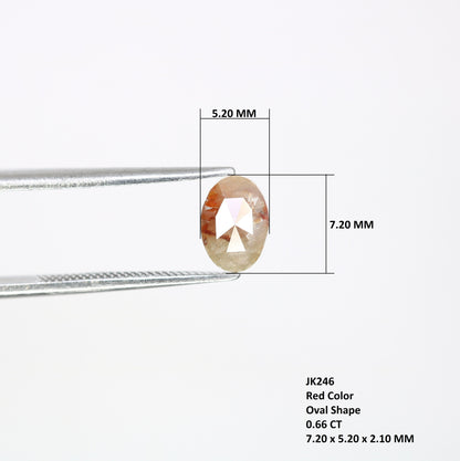 0.66 CT Rose Cut Oval Diamond - Elegant Ring for Gold Jewelry & Stunning, Unique Design