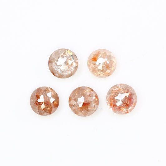 1.54 CT Peach Rose Cut Round Real Loose Diamonds For Promise Ring ll Gift For Girlfriend ll Gift For Her ll Gift For Best Friend Diamonds