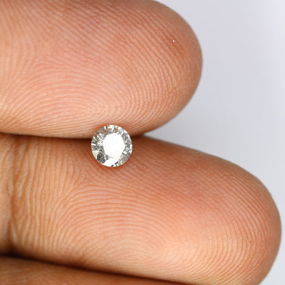 0.37 Carat Round Brilliant Cut Salt and Pepper Diamond | Perfect for Custom Gold Rings | Unique Engagement or Wedding Jewelry