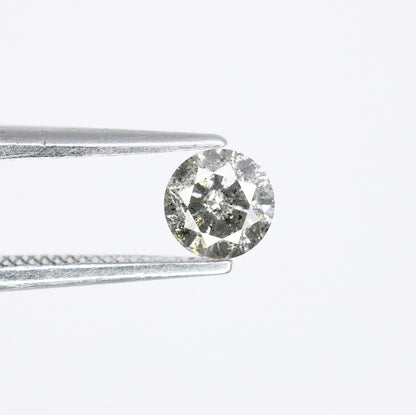 0.37 Carat Round Brilliant Cut Salt and Pepper Diamond | Perfect for Custom Gold Rings | Unique Engagement or Wedding Jewelry