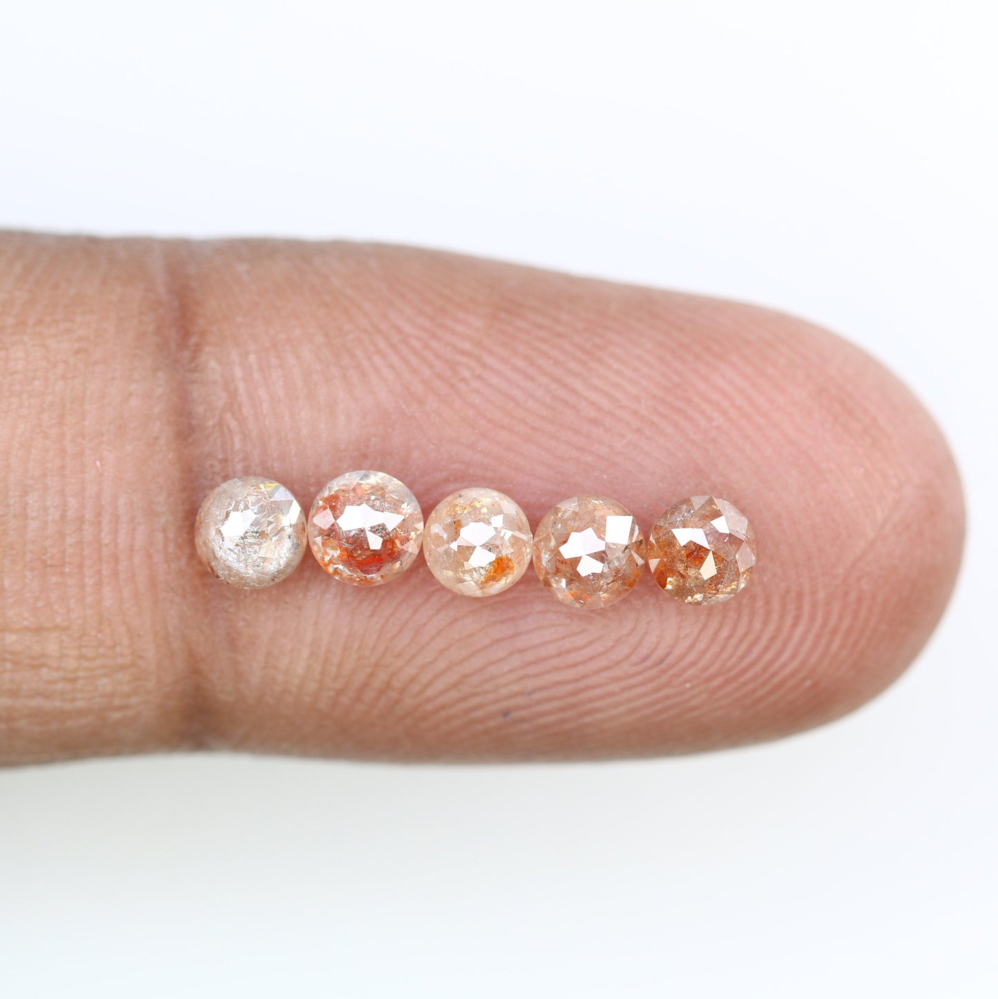 1.54 CT Peach Rose Cut Round Real Loose Diamonds For Promise Ring ll Gift For Girlfriend ll Gift For Her ll Gift For Best Friend Diamonds