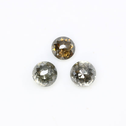 1.17 CT Rose Cut Salt and Pepper Natural Brown Real Loose Diamonds For Wedding RingFor Gold Ring Diamonds