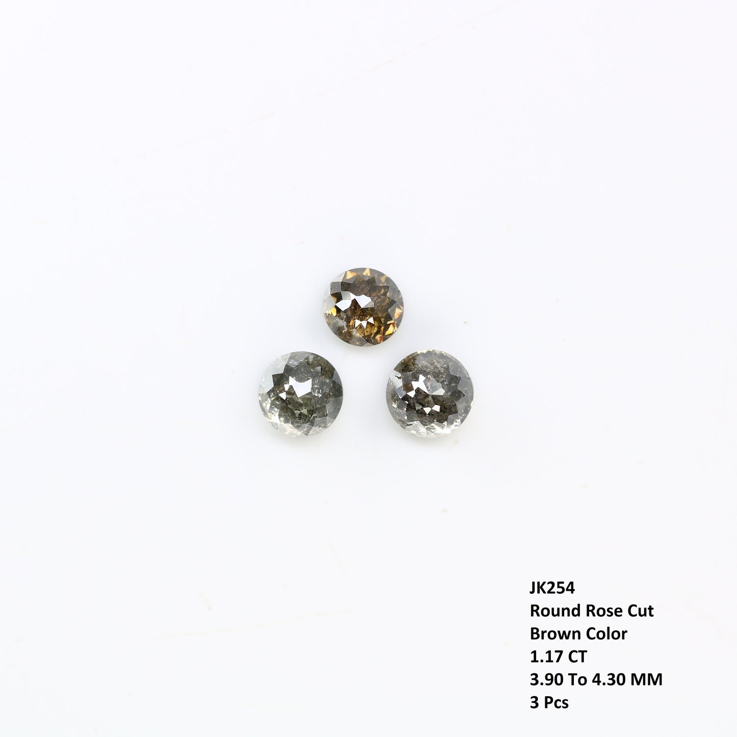 1.17 CT Rose Cut Salt and Pepper Natural Brown Real Loose Diamonds For Wedding RingFor Gold Ring Diamonds