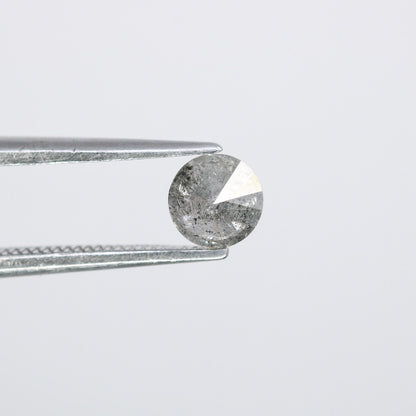 0.47 Carat Round Brilliant Cut Salt and Pepper Diamond | Ideal for Custom Gold Rings | Unique Engagement or Wedding Jewelry