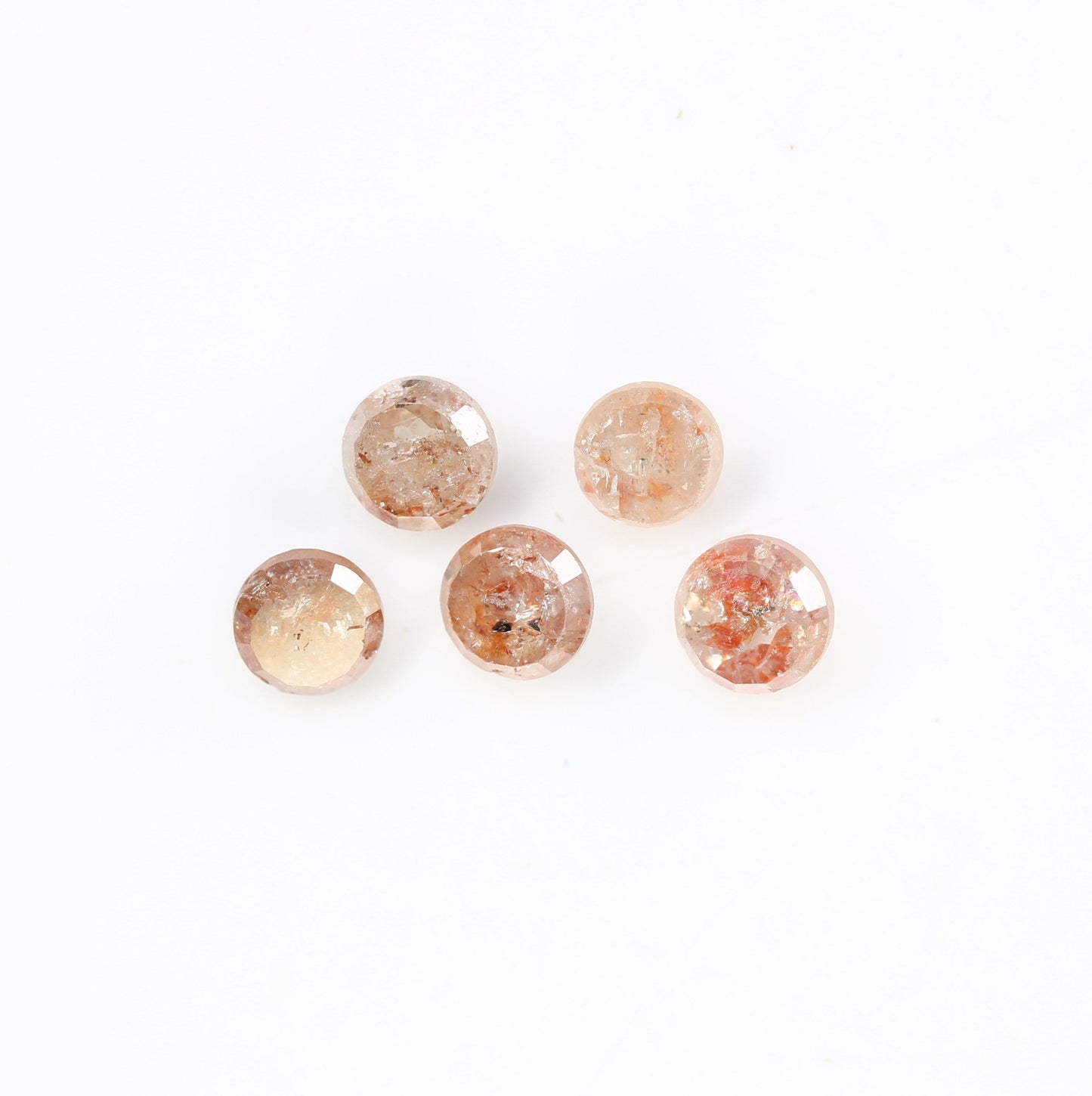 1.54 CT Peach Rose Cut Round Real Loose Diamonds For Promise Ring ll Gift For Girlfriend ll Gift For Her ll Gift For Best Friend Diamonds