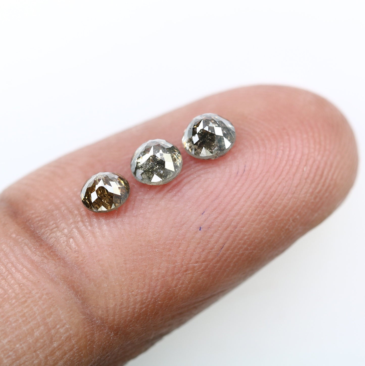 1.17 CT Rose Cut Salt and Pepper Natural Brown Real Loose Diamonds For Wedding RingFor Gold Ring Diamonds