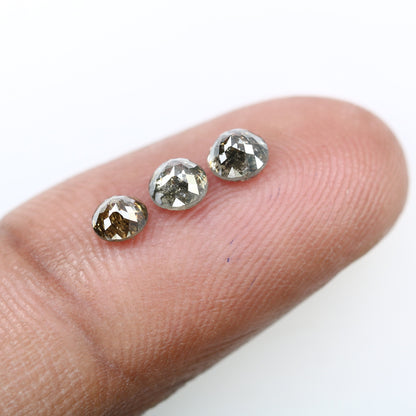 1.17 CT Rose Cut Salt and Pepper Natural Brown Real Loose Diamonds For Wedding RingFor Gold Ring Diamonds