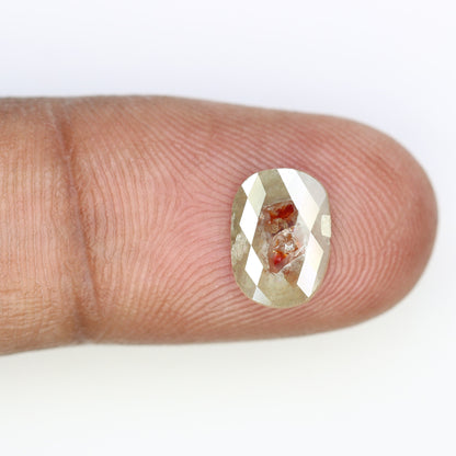 1.16 CT Oval Slice Grey Diamond - Perfect for Gold Rings & Unique, Elegant Jewelry Designs