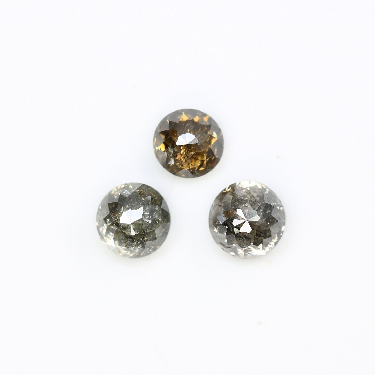 1.17 CT Rose Cut Salt and Pepper Natural Brown Real Loose Diamonds For Wedding RingFor Gold Ring Diamonds