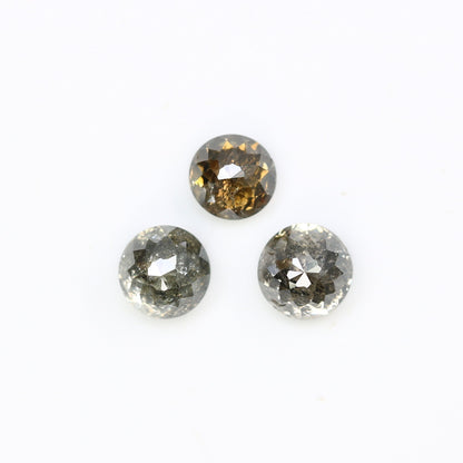 1.17 CT Rose Cut Salt and Pepper Natural Brown Real Loose Diamonds For Wedding RingFor Gold Ring Diamonds