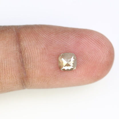 0.44 CT Cushion Cut Grey Diamond - Elegant Gold Ring Gemstone & Unique, Stylish Jewelry Design