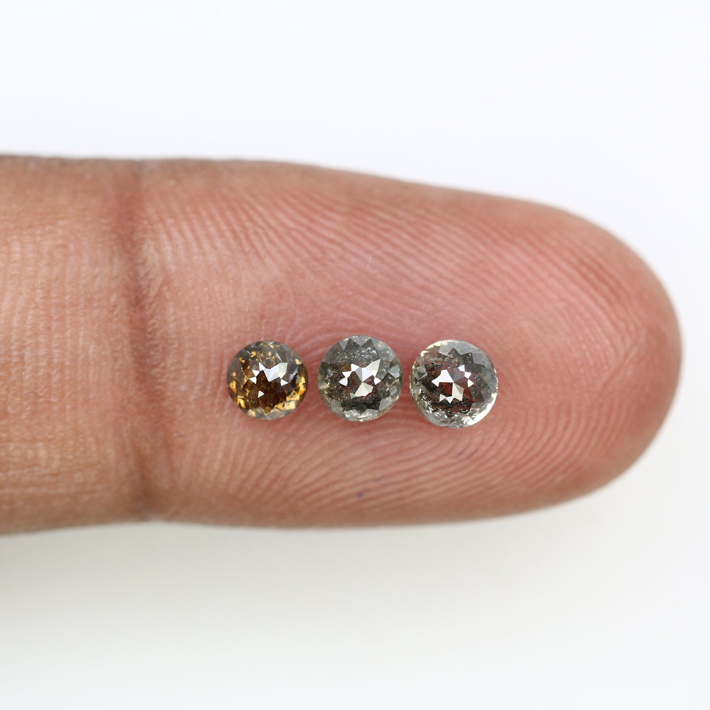 1.17 CT Rose Cut Salt and Pepper Natural Brown Real Loose Diamonds For Wedding RingFor Gold Ring Diamonds