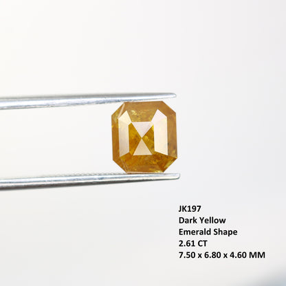 2.61 CT Fancy Yellow Salt and Pepper Emerald Shape Diamond - Natural Loose Emerald Cut Diamond - Emerald Engagement Ring - LABORDAY Offer