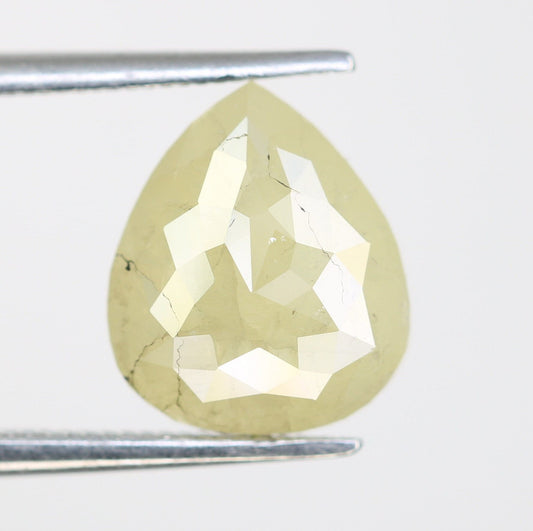 3.11 CT Light Green Pear Cut Diamond for Engagement Ring | Unique Loose Diamond for Gold Ring | Rare Colored Gemstone