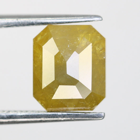 2.21 CT Fancy Yellow Salt and Pepper Emerald Shape Diamond - Natural Loose Emerald Cut Diamond - Emerald Engagement Ring - LABORDAY Offer
