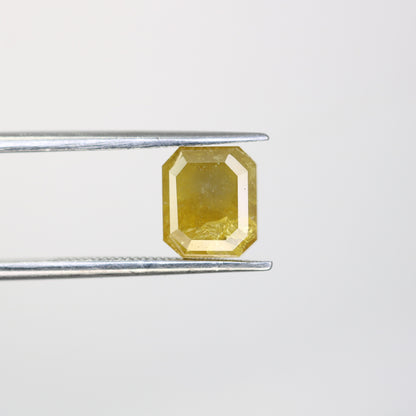 2.21 CT Fancy Yellow Salt and Pepper Emerald Shape Diamond - Natural Loose Emerald Cut Diamond - Emerald Engagement Ring - LABORDAY Offer