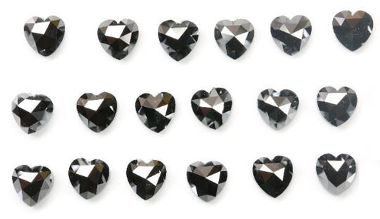 Black Heart Shaped Diamonds for Engagement RingFor Gold Ring Diamonds