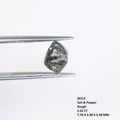 2.02 CT Uncut Raw Salt and Pepper - Loose Rough Diamond - Raw Irregular Shape - Customize Jewelry - Sale Offer - Christmas Gift