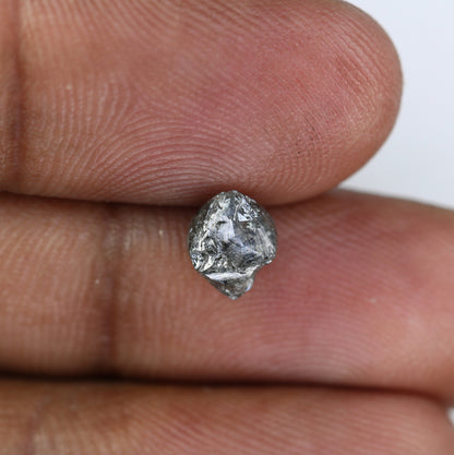 2.02 CT Uncut Raw Salt and Pepper - Loose Rough Diamond - Raw Irregular Shape - Customize Jewelry - Sale Offer - Christmas Gift