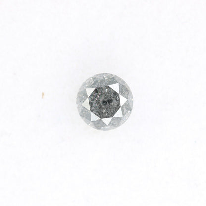 0.49 Carat Salt and Pepper Round Loose Diamond | Ideal for Custom Gold Rings | Unique Loose Diamond for Engagement or Wedding Jewelry