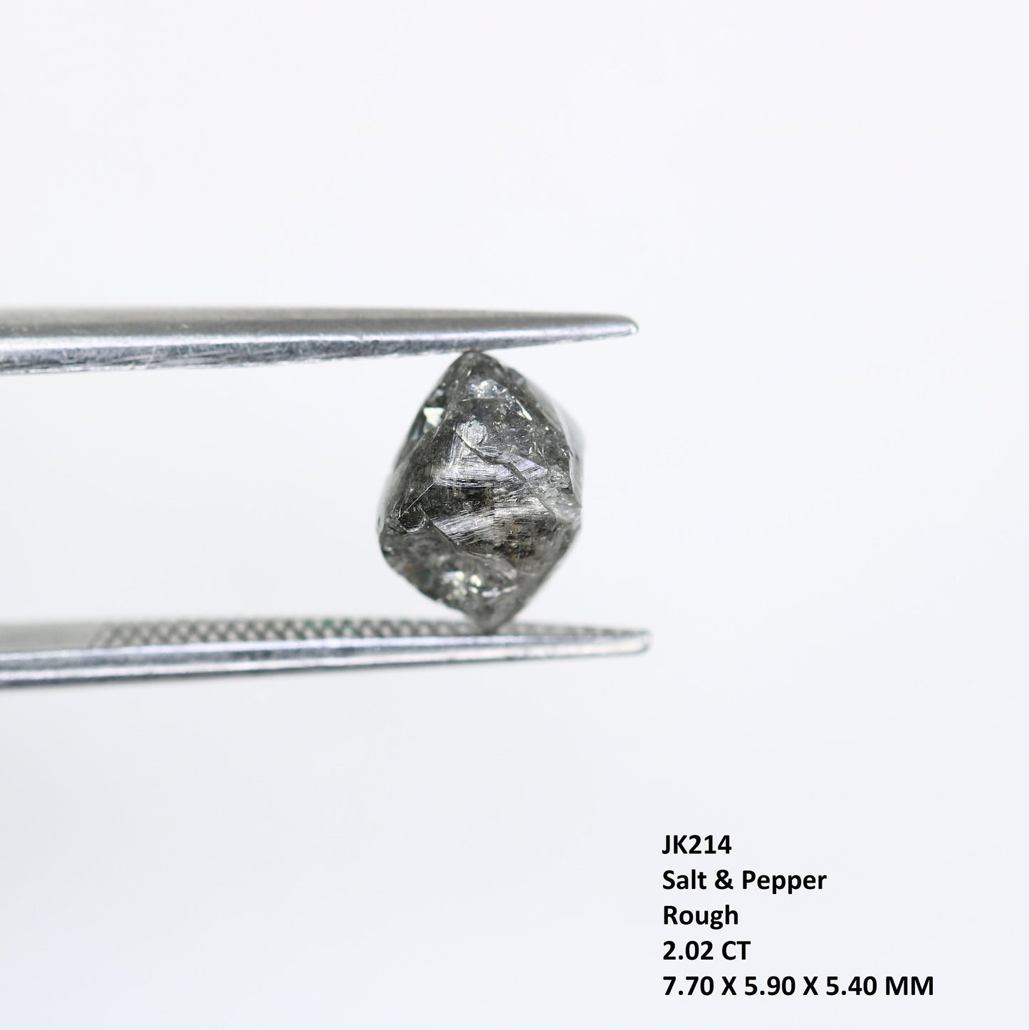 2.02 CT Uncut Raw Salt and Pepper - Loose Rough Diamond - Raw Irregular Shape - Customize Jewelry - Sale Offer - Christmas Gift