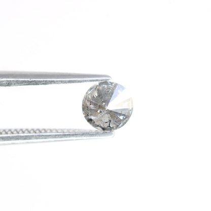 0.44 Carat Salt and Pepper Round Loose Diamond | Perfect for Custom Gold Rings | Unique Engagement or Wedding Jewelry