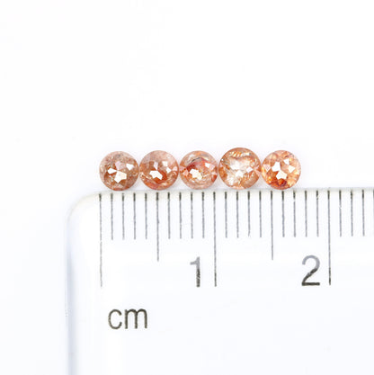 1.24 CT Rose Cut Natural Peach Real Loose Diamonds For Wedding Broch ll Gift For Husband ll Gift For Son ll Gift For Father ll Gift For Him