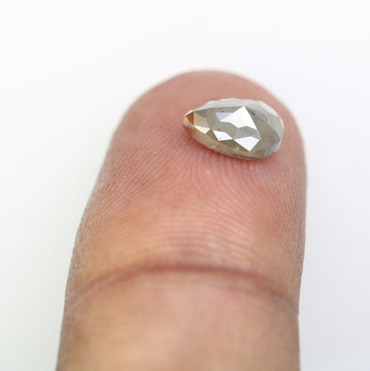 1.14 CT Pear Shape Grey Diamond | Unique Proposal Ring | Elegant Gold Engagement Ring | Natural Diamond Jewelry