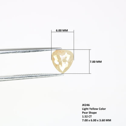 1.52 CT Trillion Cut Natural Light Yellow Real Loose Diamond For Wedding Ring ll Gift For Girlfriend ll Gift For Wife ll Gift For Mother