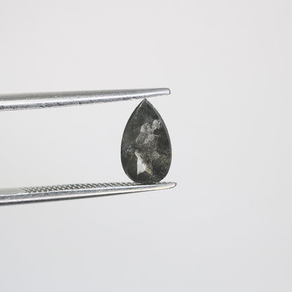 Black Friday Sale: 0.95 CT Pear Salt and Pepper Diamond Ring | Natural Loose Diamond for Elegant Gold Ring