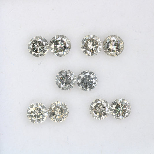 Natural Round Brilliant Cut Salt and Pepper Diamond | Loose Gemstone for Wedding and Gold Rings | Unique Diamond Jewelry