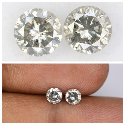 Natural Round Brilliant Cut Salt and Pepper Diamond | Loose Gemstone for Wedding and Gold Rings | Unique Diamond Jewelry